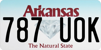 AR license plate 787UOK