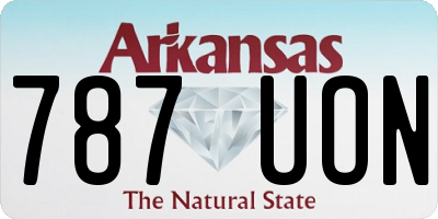 AR license plate 787UON