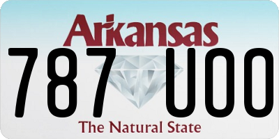 AR license plate 787UOO