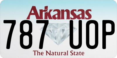 AR license plate 787UOP