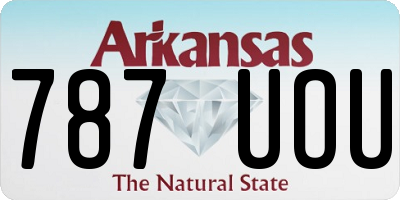 AR license plate 787UOU