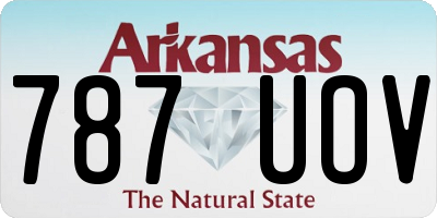 AR license plate 787UOV