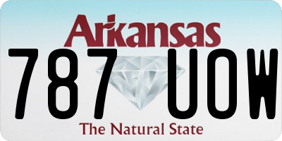 AR license plate 787UOW