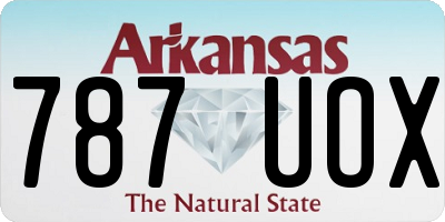AR license plate 787UOX