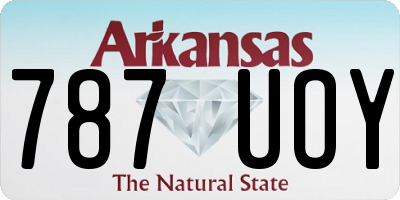 AR license plate 787UOY