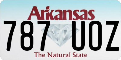 AR license plate 787UOZ