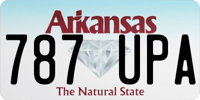 AR license plate 787UPA