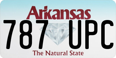 AR license plate 787UPC