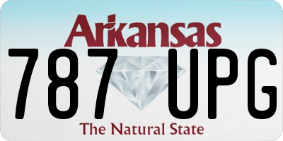 AR license plate 787UPG