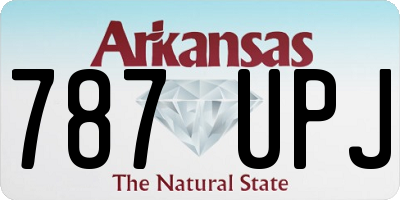AR license plate 787UPJ