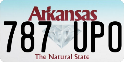 AR license plate 787UPO