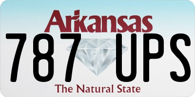 AR license plate 787UPS