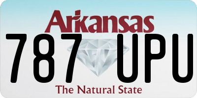 AR license plate 787UPU