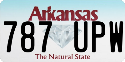 AR license plate 787UPW