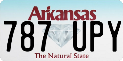 AR license plate 787UPY