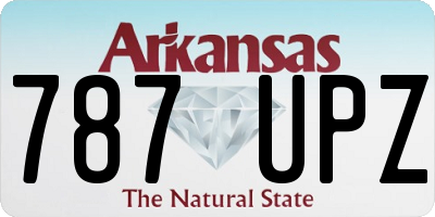AR license plate 787UPZ