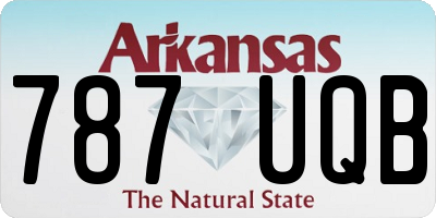 AR license plate 787UQB