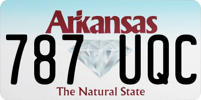 AR license plate 787UQC