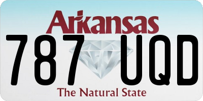AR license plate 787UQD
