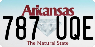 AR license plate 787UQE