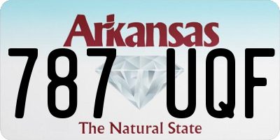 AR license plate 787UQF
