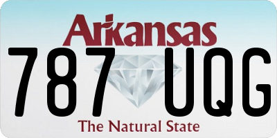 AR license plate 787UQG