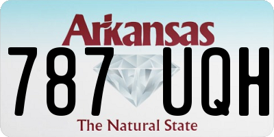AR license plate 787UQH