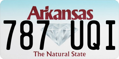 AR license plate 787UQI
