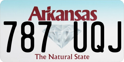 AR license plate 787UQJ