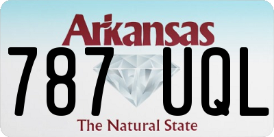 AR license plate 787UQL