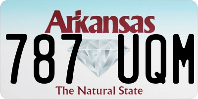 AR license plate 787UQM