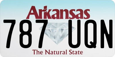 AR license plate 787UQN