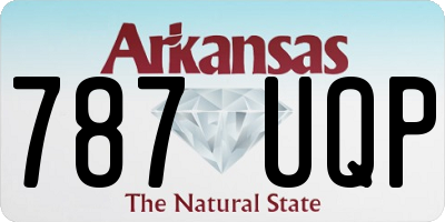 AR license plate 787UQP