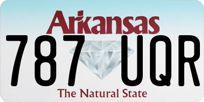AR license plate 787UQR