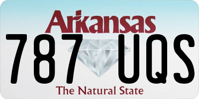 AR license plate 787UQS
