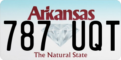 AR license plate 787UQT