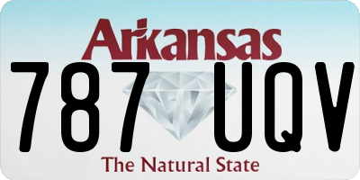 AR license plate 787UQV