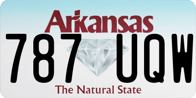 AR license plate 787UQW