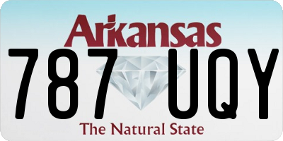 AR license plate 787UQY