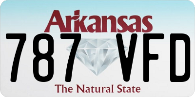 AR license plate 787VFD