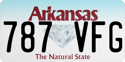 AR license plate 787VFG