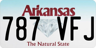 AR license plate 787VFJ