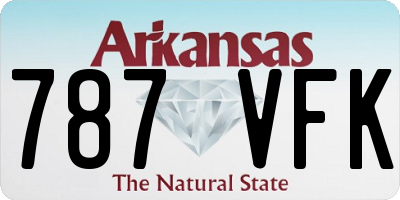 AR license plate 787VFK