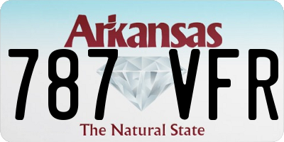 AR license plate 787VFR
