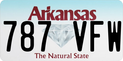AR license plate 787VFW