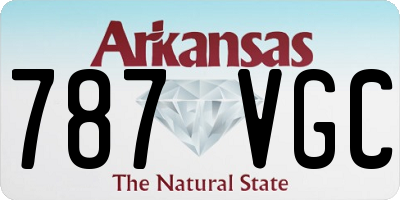 AR license plate 787VGC
