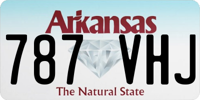 AR license plate 787VHJ