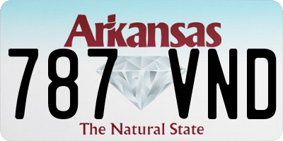 AR license plate 787VND