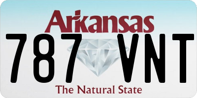 AR license plate 787VNT