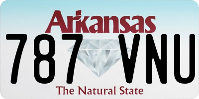 AR license plate 787VNU